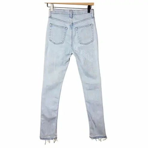 Cotton Citizen Split Skinny Leg Light Wash Button Fly Women’s Size 24