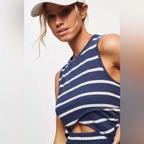 Anthropologie T.La Twisted Cutout Dress Blue Size L