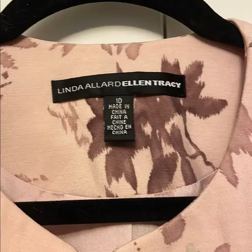 Ellen Tracy Pink and Brown Blazer with Floral Pattern