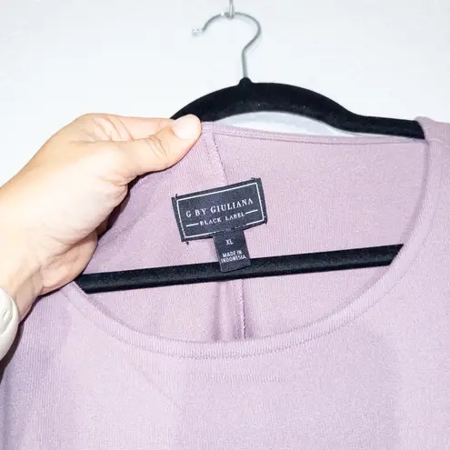 G By Giuliana Black Label Purple Tulip Skirt Sweater Dress Size XL