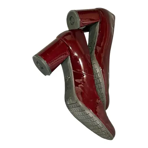 Burgundy Patent Leather Pumps Red Size 8