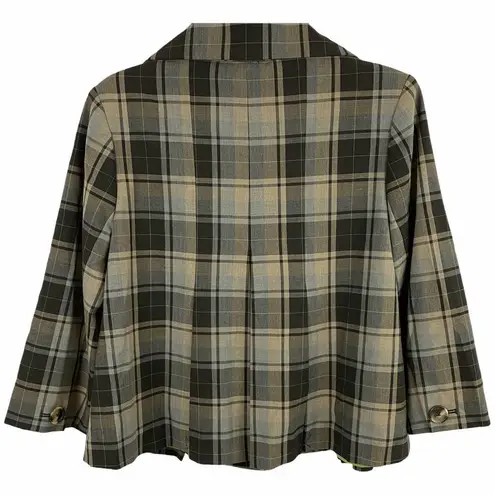 Isaac Mizrahi  Target Plaid Peter pan collar jacket