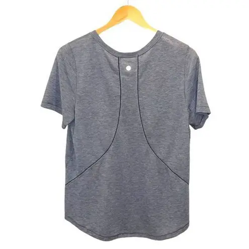 Lululemon Womens Long Distance Short Sleeve Top Heathered Asphalt Grey Small Gray