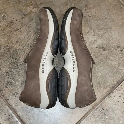 Merrell Primo Seam Moc Dark Taupe Leather Slip On Shoe Womens Size 7.5 EU 38