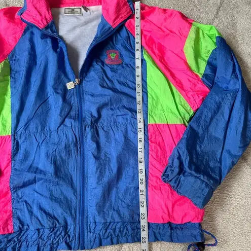 Givenchy Vintage 80s  Active Sport Neon Windbreaker Track Suit Sz Large