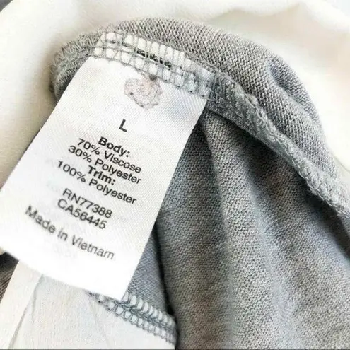 J. Crew Sleeveless Top Womens Large Gray Lightweight Silky Hem Peek a Boo Back Gray