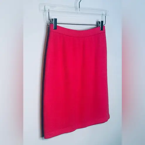 St. John Collection Strawberry Pink Knit Mini Pencil Skirt