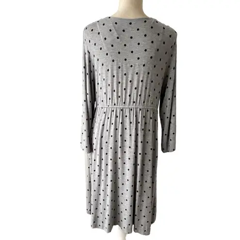 Soma Polka Dot V-neck Dress Women’s Size L Drawstring Pockets Lounge Comfortable