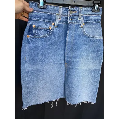 RE/DONE $495 NWT x LEVI'S DOUBLE WAISTED PENCIL SKIRT SZ 25