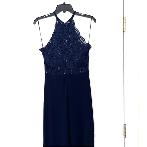 MORGAN & CO formal dress navy with sequins size 5 / 6 Blue