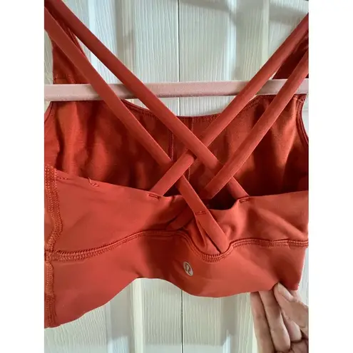 Lululemon  Womens 2 Energy Longline Bra Medium Support B–D Cups Canyon Orange