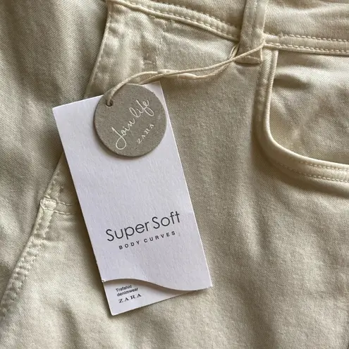 ZARA NEW  Trafaluc Denim SuperSoft Body Curves Tan Khaki Pants US Size 6 NWT