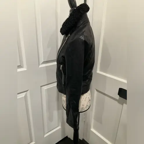 True Religion  WOMENS SHEARLING BIKER JACKET