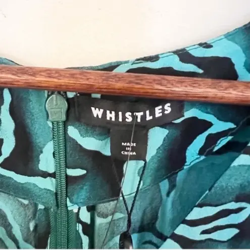 Whistles Asos Watercolour Zebra Print Dress Button Front V