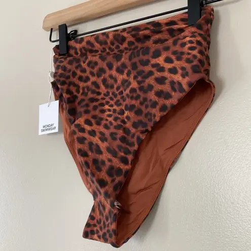 Monday Swimwear Sorrento Bottom High Waist Dark Jaguar Size XS Brown