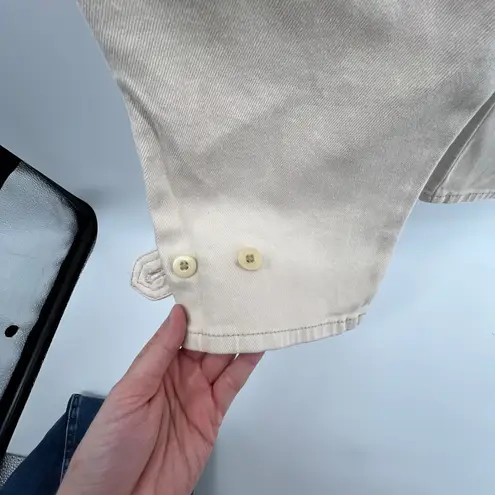 Wilfred Aritzia Free Women 4 Modern Cargo High Rise Cotton Twill Pants Cream Y2K