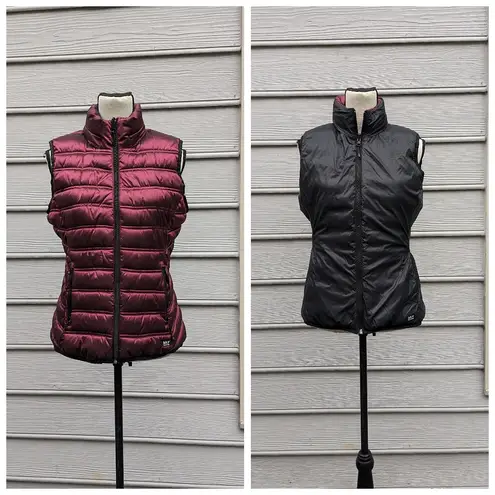 Marc New York Reversible Quilted Vest with Hidden Hood