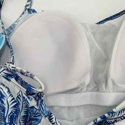 SWIM SOLUTIONS Swimsuit Dress Size 18 Swimdress NWT Blue Empire Floral One Piece