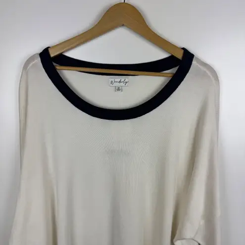 Wonderly NWT Blue Dip Dye Sweater Sz 2X Knit Top Oversized Casual Comfy Cozy