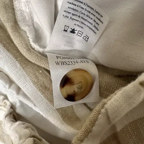 Faherty Monterey 100% Linen Elastic Waist Wide