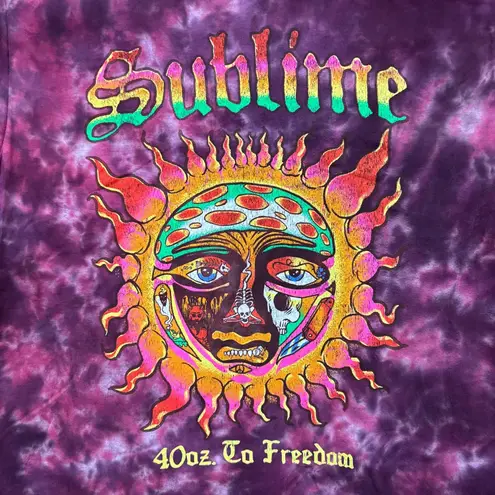 Sublime 40oz to Freedom Rock Band Tie-Dye T-Shirt Size Large