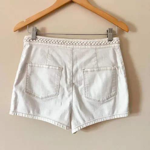 BDG High Rise Rope Braid Detail Boho Cream Shorts Size 29