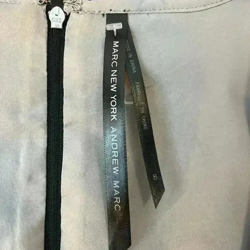 Marc New York Elegant Black Textured Bodycon Dress with White Piping Cocktail Party Evening E4