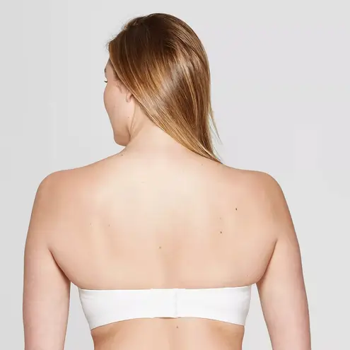 Auden Womens Bra Sz 32C Lightly Lined Strapless Fresh White
