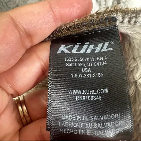 Kuhl Fleece Flight Jacket in Stone Womens Medium Full Zip Outdoor Hooded Coat