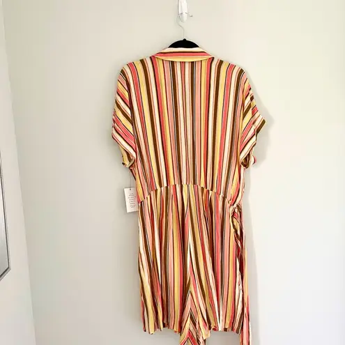 Eloquii  Striped Surplice Wrap Romper NWT