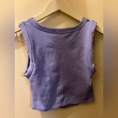 Free People Movement $40 Throw Muscle tank Top Cropped Purple Athletic Med/Lrg