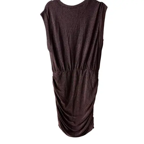 Evereve Ashlyn Bronze Shimmer Dress Ruched Bodycon Party Cocktail XL