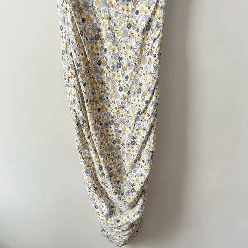 Bardot Mini Dress Cindy Sweetheart Neck Yellow Floral Print NEW Size XS/4