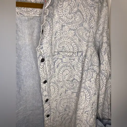 kim rogers Paisley Light Denim button up shirt