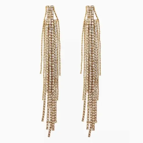 NEW Jackie Mack Adhara Limited Edition Gold Silver Chandelier Earrings