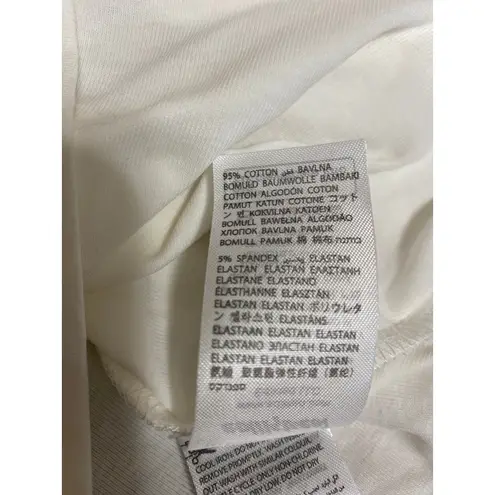 Edikted NWT Women's White Crewneck Long Sleeve Graphic Tee T-shirt Crop Top Sz S