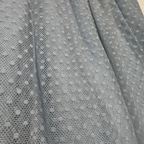 Hill House The Clara Tulle Tiered Dotted Mini Skirt Powder Blue Women Small