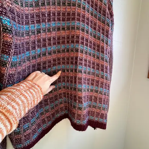 Soft Surroundings Multi-Color Textured Eirene Open Front Cardigan Sweater - L/XL