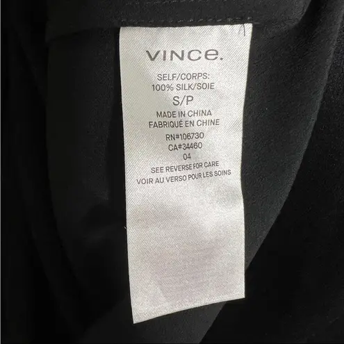 Vince  Mock Neck Silk Dress Black Size Small