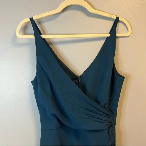 Dress the Population Anita Crepe Cocktail Dress in Peacock Blue Sz S NEW *READ*