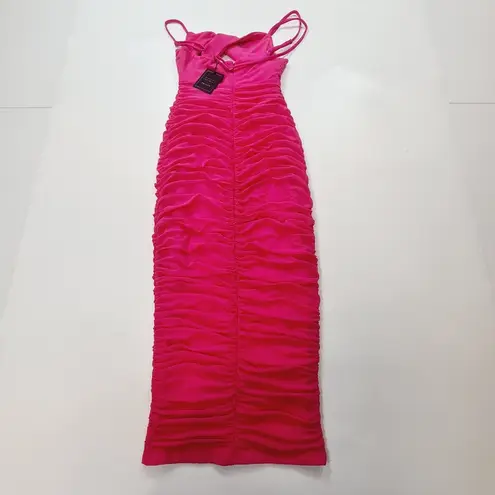 Michael Costello  x REVOLVE Davie Midi Dress in Hot Pink