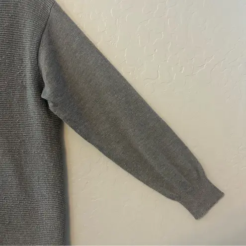 Ella Moss charcoal gray v-neck ribbed pullover sweater size large