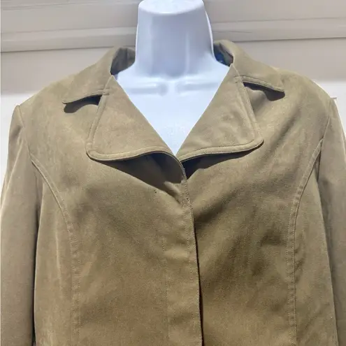 Karen Scott Olive Green Stretch Blazer Size 12