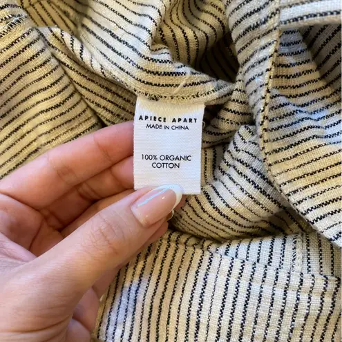 Apiece Apart Berel Tank Cream Pin Striped Midi Dress Size 10