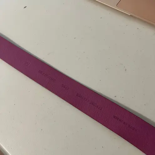 Pink Genuine Made in India Leather Double Silver Buckle Belt Size Medium