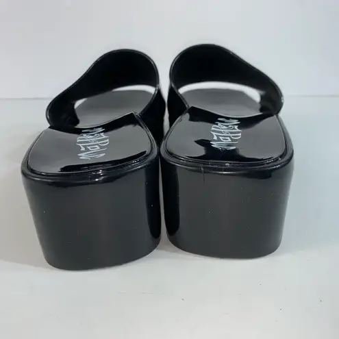 Mad love Women's Marni Jelly Slide Mule Heels Black - Size 6 Y2K