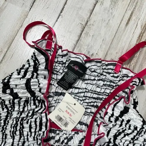 secret treasures 2000s Y2k Deadstock Zebra Animal Print Mini Slip Womens Small - Image 2