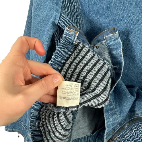 Nancy Bolen City Girl Denim Jacket Western Boho Equestrian Cotton Womens Size 8 Blue