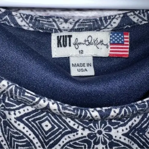 Kut From The Kloth  Navy‎ Blue Mollee Midi Fitted Dress Size 12
