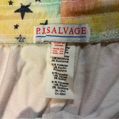 P.J. Salvage Pajama Short Stardust Short Multicolored Star Pattern Sz 2X NWT